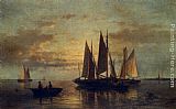 Harbor Canvas Paintings - Crossing The Harbor